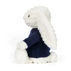 Bashful Luxe Bunny Nimbus with Personalised Navy Jumper