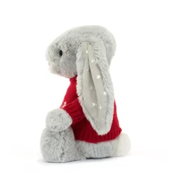 Bashful Shimmer Bunny with Personalised Red Jumper