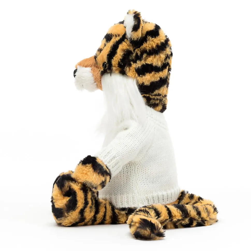 Bashful Tiger with Personalised Cream Jumper