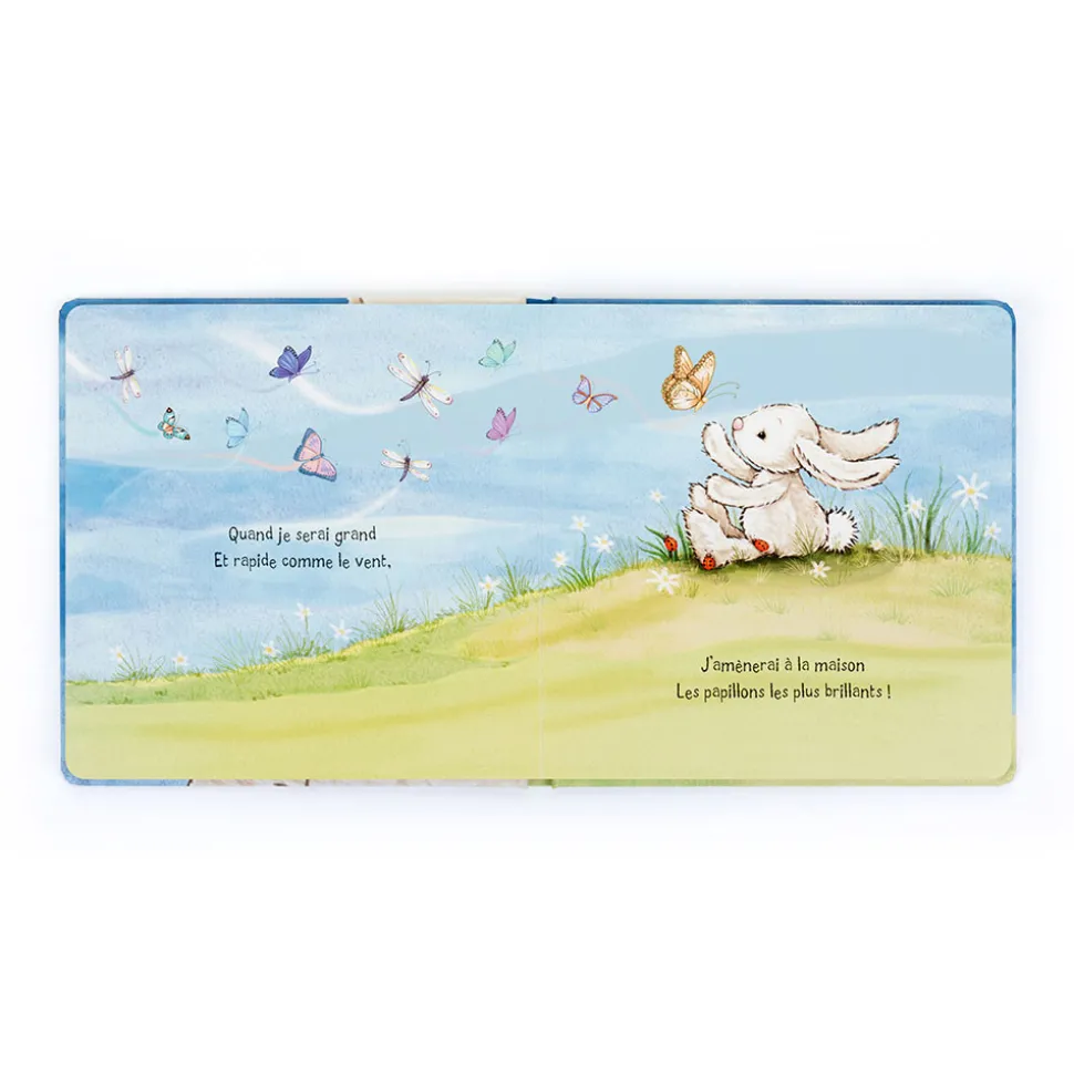 Lapin Timide Veut Grandir Livre and Bashful Cream Bunny Medium