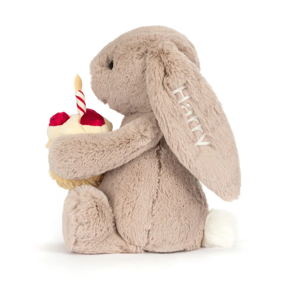 Personalised Bashful Beige Bunny 'Birthday'