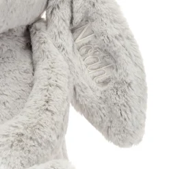 Personalised Bashful Silver Bunny Huge