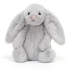 Personalised Bashful Silver Bunny Medium